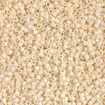 DB0883:  Matte Opaque Dark Cream AB 11/0 Miyuki Delica Bead 