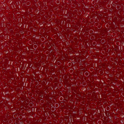 DB1102:  Transparent Dark Cranberry 11/0 Miyuki Delica Bead 