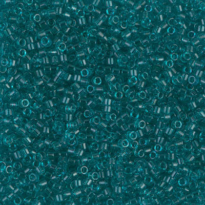 DB1108:  Transparent Caribbean Teal 11/0 Miyuki Delica Bead 