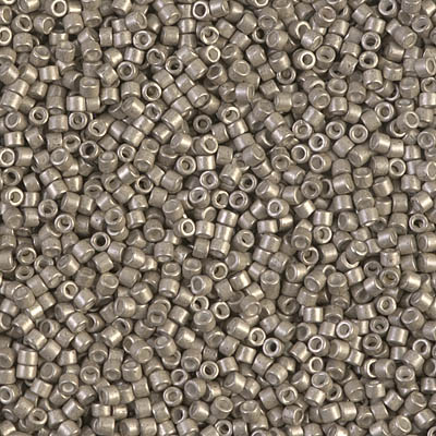 DB1159:  Galvanized Semi-Frosted Pewter 11/0 Miyuki Delica Bead 
