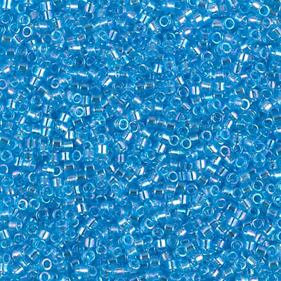DB1249:  Transparent Ocean Blue AB 11/0 Miyuki Delica Bead 