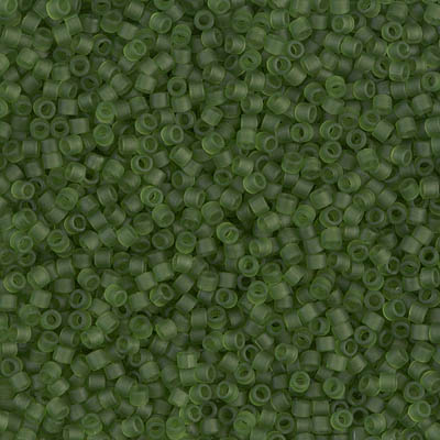 DB1267:  Matte Transparent Olive 11/0 Miyuki Delica Bead 