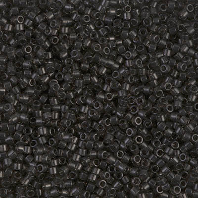 DB1319:  Dyed Transparent Charcoal 11/0 Miyuki Delica Bead 