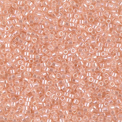 DB1479-1:  Transparent Pale Peach Luster 11/0 Miyuki Delica Bead 