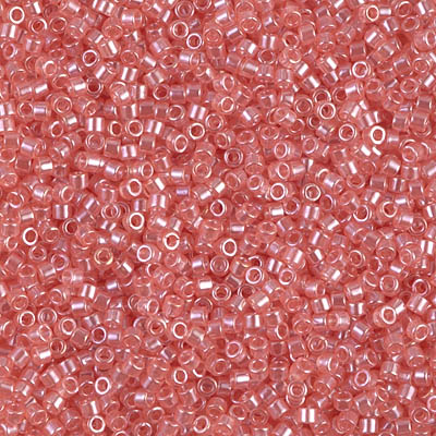 DB1481-1:  Transparent Salmon Luster 11/0 Miyuki Delica Bead 