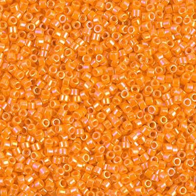 DB1573:  Opaque Mandarin AB 11/0 Miyuki Delica Bead 