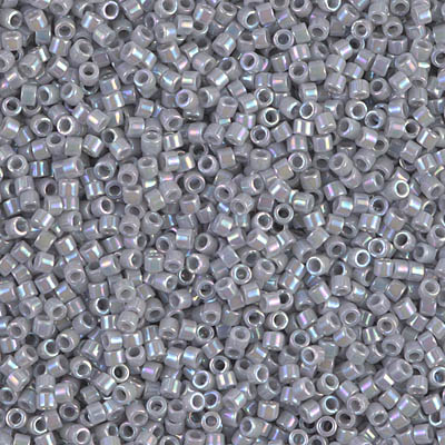 DB1579:  Opaque Ghost Gray AB 11/0 Miyuki Delica Bead 