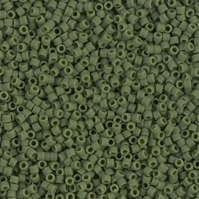 DB1585:  Matte Opaque Avocado 11/0 Miyuki Delica Bead 