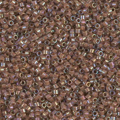 DB1732:  Cocoa Lined Crystal AB 11/0 Miyuki Delica Bead 