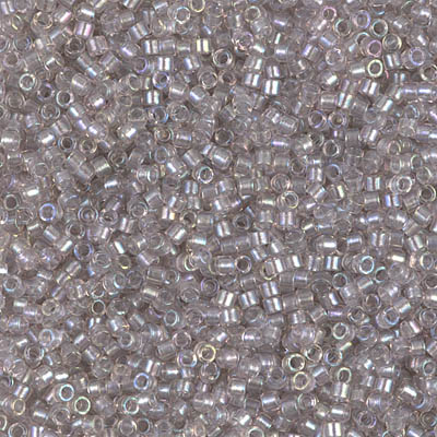 DB1771:  Sparkling Pewter Lined Light Tea Rose AB 11/0 Miyuki Delica Bead 