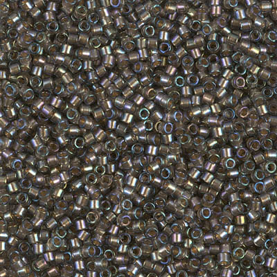 DB1773:  Sparkling Beige Lined Gray AB 11/0 Miyuki Delica Bead 