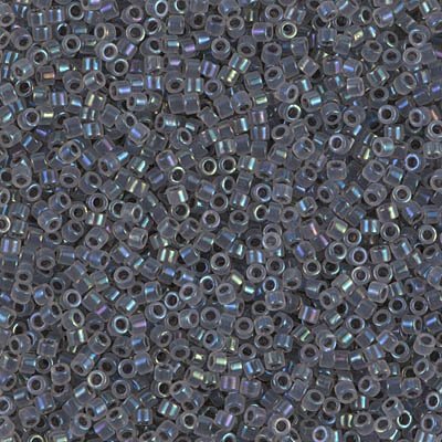 DB1774:  Gray Lined Opal AB 11/0 Miyuki Delica Bead 