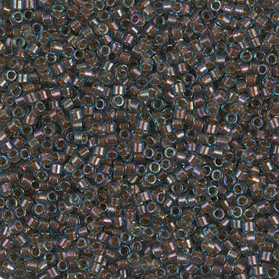 DB1775:  Topaz Lined Aqua AB 11/0 Miyuki Delica Bead 