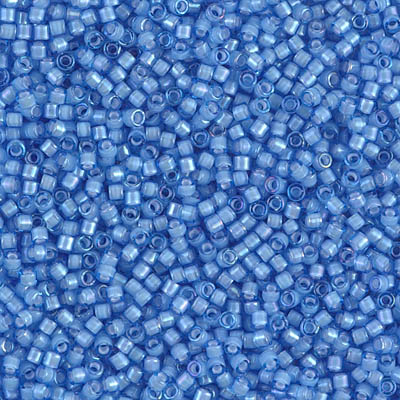 DB1784:  White Lined Sapphire AB 11/0 Miyuki Delica Bead 