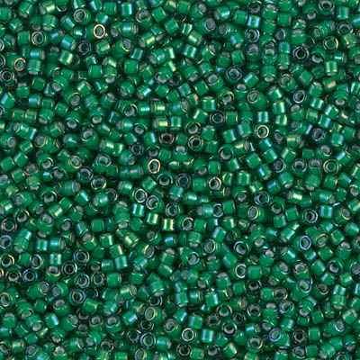 DB1788:  White Lined Emerald AB 11/0 Miyuki Delica Bead 