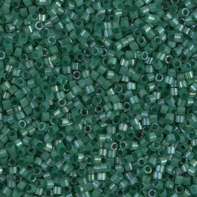 DB1814:  Dyed Emerald Silk Satin 11/0 Miyuki Delica Bead 