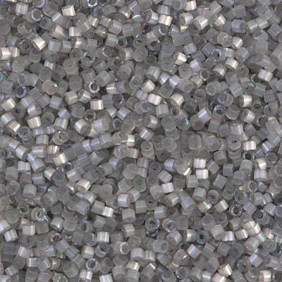 DB1817:  Dyed Smoke Gray Silk Satin 11/0 Miyuki Delica Bead 