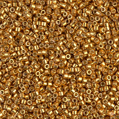 DB1833:  Duracoat Galvanized Yellow Gold 11/0 Miyuki Delica Bead 
