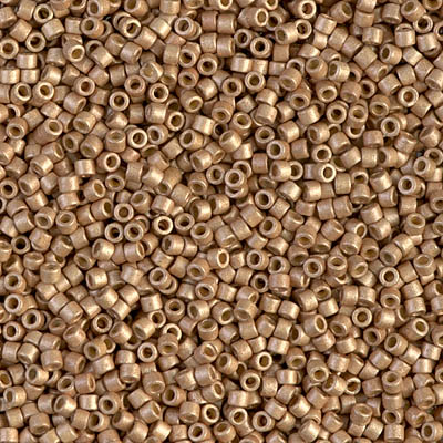 DB1834F:  Duracoat Galvanized Matte Champagne 11/0 Miyuki Delica Bead 