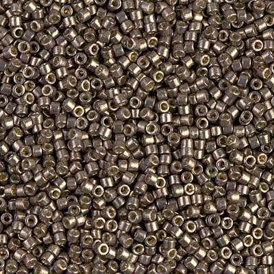 DB1852:  Duracoat Galvanized Pewter 11/0 Miyuki Delica Bead 