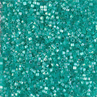 DB1869: Silk Inside Dyed Aqua Green AB 11/0 Miyuki Delica Bead 