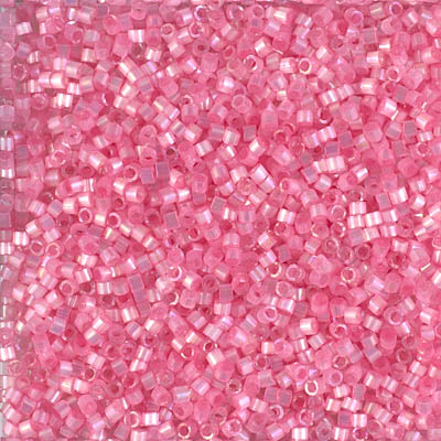 DB1875: Silk Inside Dyed Light Carnation AB 11/0 Miyuki Delica Bead 