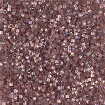 DB1878: Silk Inside Dyed Rose Topaz AB 11/0 Miyuki Delica Bead 