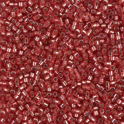 DB2152:  Duracoat Silverlined Dyed Light Watermelon 11/0 Miyuki Delica Bead 