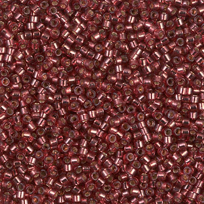 DB2160:  Duracoat Silverlined Dyed Magenta 11/0 Miyuki Delica Bead 