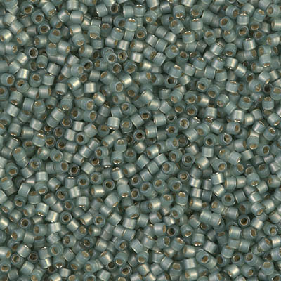 DB2190:  Duracoat Semi-Frosted Silverlined Dyed Laurel 11/0 Miyuki Delica Bead 