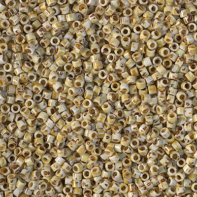 DB2262:  Opaque Yellow Picasso 11/0 Miyuki Delica Bead 