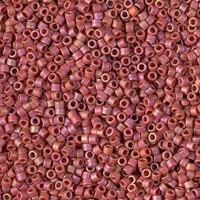 DB2306:  Matte Opaque Glazed Carnelian AB 11/0 Miyuki Delica Bead   100 grams 
