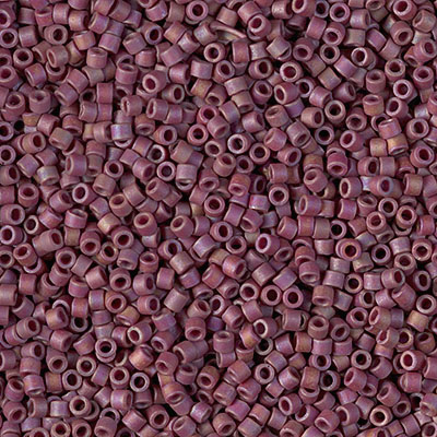 DB2308:  Matte Opaque Glazed Trillium Red AB 11/0 Miyuki Delica Bead   100 grams 