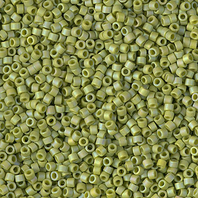 DB2309:  Matte Opaque Glazed Seaweed AB 11/0 Miyuki Delica Bead   100 grams 