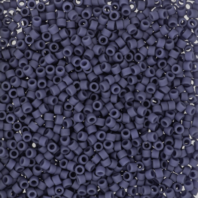 DB2408:  Matte Opaque Steel Blue 11/0 Miyuki Delica Bead 