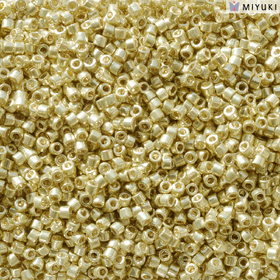 DB2502:  Duracoat Galvanized Yellow 11/0 Miyuki Delica Bead 