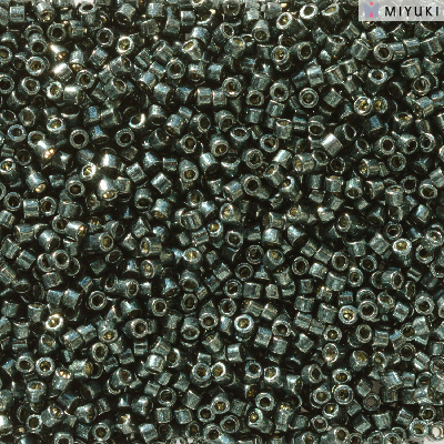 DB2507:  Duracoat Galvanized Black Moss 11/0 Miyuki Delica Bead 