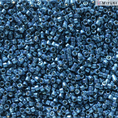 DB2516:  Duracoat Galvanized Deep Aqua Blue 11/0 Miyuki Delica Bead 