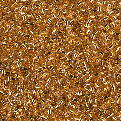 DB2521:  24kt Gold Lined Crystal 11/0 Miyuki Delica Bead 