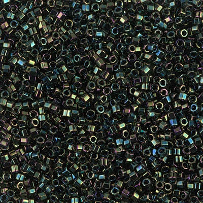 DBC-0003:  Metallic Forest Green Iris Cut 11/0 Miyuki Delica Bead 
