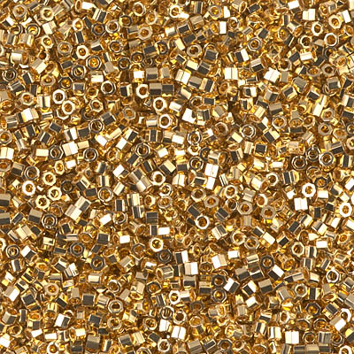 DBC-0031:  24kt Gold Plated Cut 11/0 Miyuki Delica Bead 