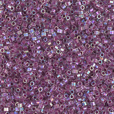 DBC-0056:  Raspberry Lined Crystal AB Cut 11/0 Miyuki Delica Bead 