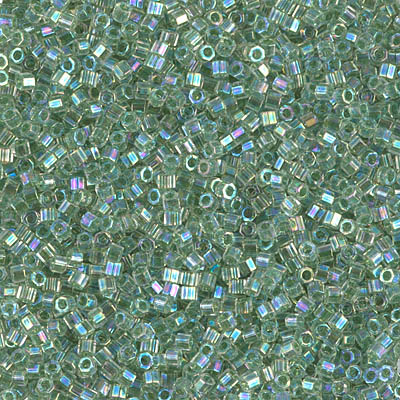 DBC-0060:  Lime Lined Crystal AB Cut 11/0 Miyuki Delica Bead 