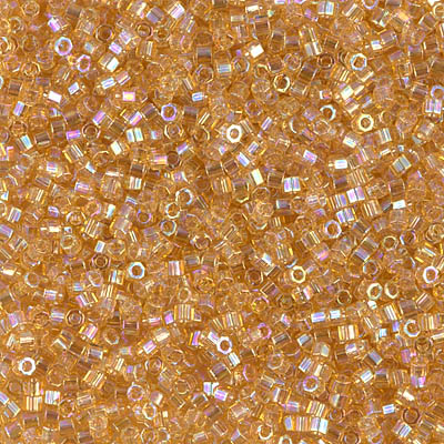 DBC-0100:  Transparent Light Topaz AB Cut 11/0 Miyuki Delica Bead 