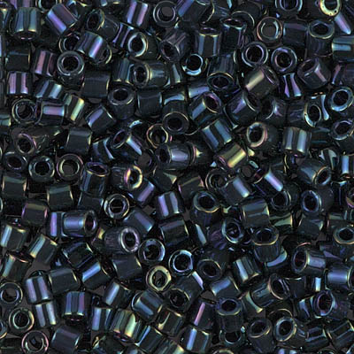 DBL-0002:  Metallic Dark Blue Iris 8/0 Miyuki Delica Bead 