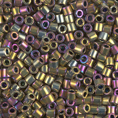 DBL-0029:  Metallic Golden Olive Iris 8/0 Miyuki Delica Bead 