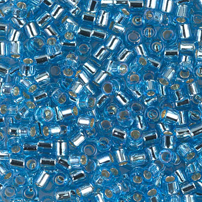 DBL-0044:  Silverlined Aqua 8/0 Miyuki Delica Bead 