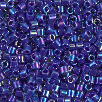 DBL-0165:  Opaque Cobalt AB 8/0 Miyuki Delica Bead 