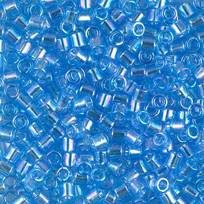 DBL-0176:  Transparent Aqua AB 8/0 Miyuki Delica Bead 