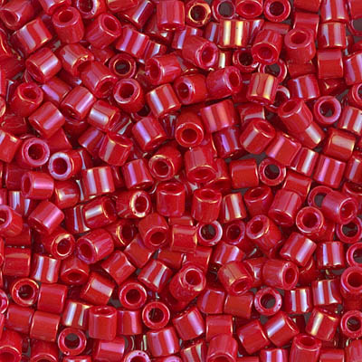 DBL-0214:  Opaque Red Luster 8/0 Miyuki Delica Bead 